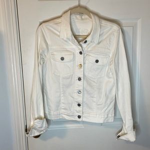 White Jean jacket size large